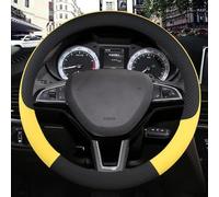 Protector De Cuero para Volante Coche, Accesorios Interior para Skoda Octavia A5 A7 RS 2 3 Combi(Yellow)