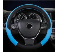 Protector De Cuero PU para Volante Coche, Accesorios Interiores para E39 E46 E60 E87 E90 F10 F20 X1 X2 X3 X4 X5 X6(Black and Blue)