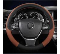 Protector De Cuero PU para Volante Coche, Accesorios Interiores para E39 E46 E60 E87 E90 F10 F20 X1 X2 X3 X4 X5 X6(Black and Coffee)