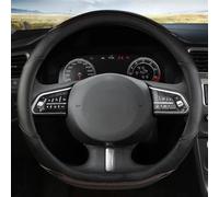 Protector De Cuero Y Fibra Carbono En Forma D para Volante Coche, Accesorios para Geely GS 2017-2022, para Tugella 2020 2021(Coffee)