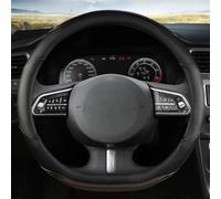 Protector De Cuero Y Fibra Carbono En Forma D para Volante Coche, Accesorios para Geely GS 2017-2022, para Tugella 2020 2021(Coffee)