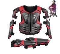 Protector de cuerpo de motocicleta - 5 piezas de protección para el pecho de moto infantil | Protección corporal para moto infantil | Protección de conducción de motocross con rodilleras, codos