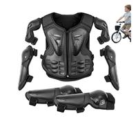 Protector de cuerpo de motocicleta - 5 piezas de protección para el pecho de moto infantil | Protección corporal para moto infantil | Protección de conducción de motocross con rodilleras, codos