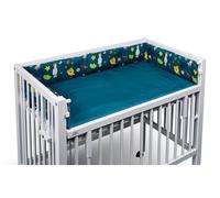 Protector de cuna para cuna colecho diseño selva 40x90 cm petróleo | tiSsi®