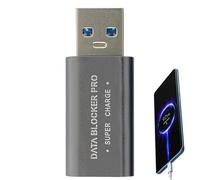 Protector de datos USB C: bloqueo de adaptador compacto, dispositivo de seguridad de carga rápida | Protector portátil fácil para tabletas Teléfonos Portátiles Computadoras públicas Conexión segura