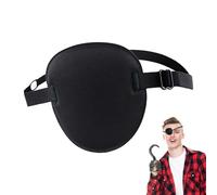 Protector de de pirata izquierdo derecho, protector de ojos único pirata ajustable - Parches oculares para derecho o izquierdo, traje oval ajustable para amigos, familia