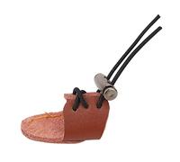 Protector de Dedos de Tiro con Arco Cuero de Vaca Mini Reducir el Dolor Pestaña de Dedo Elástica Ajustable para Arco de 20 a 50 Lb(Marrón)