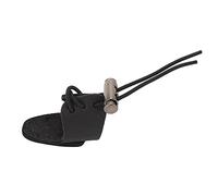 Protector de Dedos de Tiro con Arco Cuero de Vaca Mini Reducir el Dolor Pestaña de Dedo Elástica Ajustable para Arco de 20 a 50 Lb(Negro)