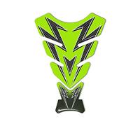 Protector de depósito adhesivo 3D para moto, color verde, 13 x 19 cm