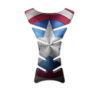 Protector de Depósito RESINADO 3D Carbon Scratch Compatible con Moto Honda Kawasaki Aprilia Ducati Cagiva BMW Yamaha Heroes (Captain America)