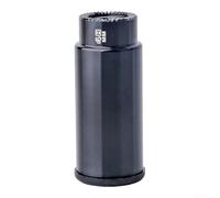 Protector de desviador trasero de aleación de aluminio para bicicletas, compatible con bujes de liberación rápida, se dobla como soporte de estacionamiento (negro-48 mm)