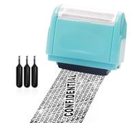 Protector de dirección de identificación de privacidad, rodillo de protección contra robo de identidad, sello verde ancho + 3 recambios de tinta