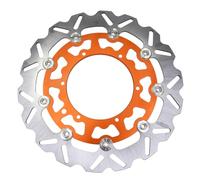 Protector de disco de freno trasero Ajuste para EXC SXF XC XCF XCW para Husqvarna TE FC TC TX FX Discos de freno delanteros Rotores Soporte adaptador pinza(320MM Disk Orange)