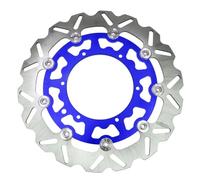 Protector de disco de freno trasero Ajuste para EXC SXF XC XCF XCW para Husqvarna TE FC TC TX FX Discos de freno delanteros Rotores Soporte adaptador pinza(320MM Disk Blue)