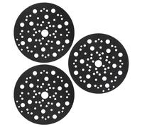 Protector de Disco de Lijado 150mm con 70 Agujeros (3 Unidades), Almohadilla Protectora con Cierre de Velcro Compatible con MIRKA 8295612111, Abranet y Lijadoras Orbitales, Placa de Pulido Duradera
