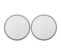 Protector de drenaje de ducha, 2 piezas con malla de acero inoxidable y anillo exterior de silicona, reduce la acumulación de cabello y los desechos de entrar en desagües