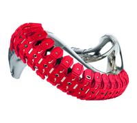 Protector de escape polisport armadillo rojo para moto repuestos accesorios
