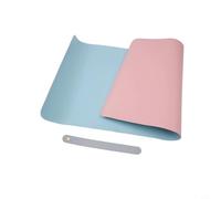 Protector de escritorio estético de piel de PVC de doble color, cambia sin esfuerzo tu estilo de oficina sin comprometer (D)