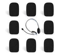 Protector de espuma para auriculares, micrófono, parabrisas, micrófono, mini parabrisas, cubierta de espuma, color negro