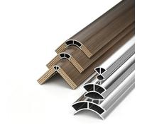 Protector de Esquina de Aluminio para Panel de Madera, Relleno de Borde Curvo para Armario de Cuarto de Metro (R18-R100), Tira de Cubierta de Radio(Radius 80mm,4.59ft/140cm)