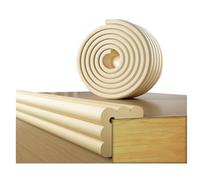 Protector de Esquina de Borde a Prueba de bebés, Acolchado de 2 m, Acolchado de Espuma de Goma Suave Extra Ancho, Muebles, Parachoques de Seguridad de Borde Afilado (Beige)