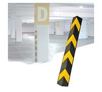 Protector de esquina de goma reflectante, protector de pared para protección de estacionamiento, poste de barandilla de goma duradero para seguridad y prevención de daños