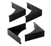 Protector de Esquina de Metal, 4 Piezas de Borde Antiguo, Protector de Seguridad para gabinetes, Muebles, Protectores de Esquina de Mesa, Cubre Esquinas dañadas en la Mesa de café (Negro)
