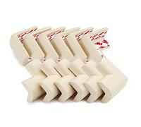 Protector de esquina suave cojín de seguridad para bebés protectores de esquinas para muebles a prueba de esquinas para bebé cojín de esquina protector de borde de mesa de seguridad 12 unidades, Beige
