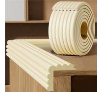 Protector de esquinas autoadhesivo de espuma for bebés, tira protectora en forma de W, ideal for muebles, mesas, alféizares y esquinas de mesitas de noche.(4m*8cm*0.8cm)