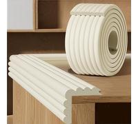 Protector de esquinas autoadhesivo de espuma for bebés, tira protectora en forma de W, ideal for muebles, mesas, alféizares y esquinas de mesitas de noche.(10m*8cm*0.8cm)