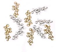 Protector de esquinas de libros de metal, Envolturas de filigrana metal dorado y plateado for manualidades, álbumes recortes, bisutería, decoración del hogar, 30 unidades, 39 x 15,5 mm(Mix)