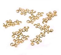 Protector de esquinas de libros de metal, Envolturas de filigrana metal dorado y plateado for manualidades, álbumes recortes, bisutería, decoración del hogar, 30 unidades, 39 x 15,5 mm(Gold)