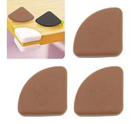 Protector de esquinas para bebés, 30 unidades, silicona suave, protección para esquinas de bebé, protección para bordes de muebles, para mesa, chimenea, encimera, puerta, Schu (marrón)