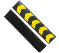 Protector de esquinas para muebles, Rampa de Goma Reflectante Pared o Extra Ancha for Garaje Amarillo Negro 2/5/10/30 uds(One Size)