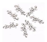 Protector de esquinas, protector de esquinas para Envolturas de filigrana metal dorado y plateado for manualidades, álbumes recortes, bisutería, decoración del hogar, 30 unidades, 39 x 15,5 mm(Silver)