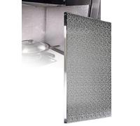 Protector de estufa ignífugo resistente al calor, almohadilla aislante para horno de alta temperatura, antideslizante, barrera de gas (plata, 50 x 70 cm) para seguridad en la cocina