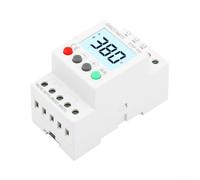 Protector de fase de sobretensión y subtensión trifásica de 380 V con teclado LCD, umbrales ajustables y registro de fallas - STVP-931 para montaje industrial en riel DIN