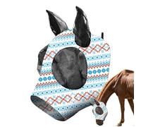 Protector de freno de caballo, mantiene a distancia las moscas, protección UV, transpirable, parte facial suave para campo de visión, protección de equitación, entrenamiento cómodo