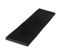 Protector de fuelle CNC resistente al aceite para fresadora, herramienta flexible de cubierta de polvo de acordeón plano, 15 mm de ancho de pliegue, longitud elástica de 1,5 m, tela negra a prueba de