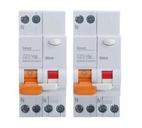 Protector de fugas EA9C45, 1 unidad, 1P+N, 6A, 10A, 16A, 25A, 32A, 40A, disyuntor de fugas con cableado doble(20A)