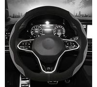 Protector De Gamuza Cuero Vaca En Forma D para Volante Coche, Accesorios para Golf R GTI 2019-2022, para Tiguan 2020 2022(A)