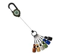 Protector de Ganchos de Calamar - Protectora de camarones de Madera con Hebilla telescópica, Juego de 6 Piezas, Ligero y portátil, para Agua Salada, Kayak, Muelle, Lago, río,