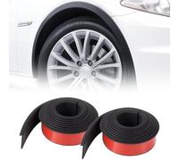 Protector de goma para arco de rueda, 2 rollos de bordes negros para coches y camiones, protección fácil de instalar