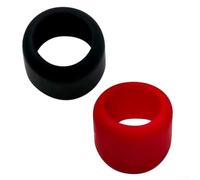 Protector de goma rojo para puntas hexagonales de 1/4 pulgadas (2 piezas) | Protege el vástago de la broca, reduce el desgaste, se adapta a la mayoría de marcas, hexagonal de 0.25 pulgadas