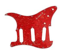 Protector de guitarra, Golpeador de guitarra tipo ST 11 agujeros, protector papel aluminio, acabado brillante PVC, varios tamaños(GSSS38)