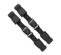Protector de hebilla para silla de coche infantil, 2 piezas, en negro, 21 cm de longitud total con hebilla, longitud ajustable, para sujetar a correas de pecho de hasta 35 mm de ancho