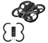 Protector de hélice + funda trasera para DJI Avata 2, anillo protector de silicona anticolisión, a prueba de arañazos, protección contra drones (anillo de parachoques negro + cubierta trasera)