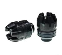 Protector de horquilla de motocicleta resistente para suspensión delantera, diseñado para proteger las horquillas del contacto con el suelo y reducir los daños durante caídas (negro)