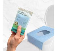 Protector de Inodoro Desechable Premium | Impermeable y Ecológico | Ideal para Viajes, Uso Público y Hogar | Paquetes de 10, 30, 60 Unidades | Protector WC | Luxe WC Lid (1)