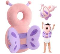 Protector de la cabeza del bebé, protector de la cabeza del bebé con forma de mariposa de la mariposa mochila para almohada de almohada para bebés para caer con correa para el pecho protector de cabe